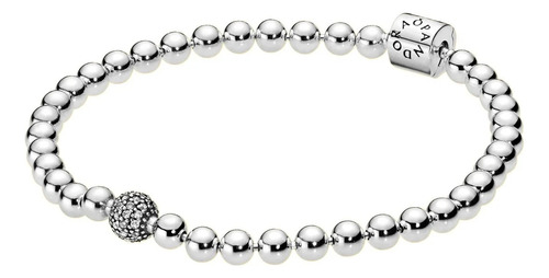 Pulsera Pandora Cuencas Y Pavé Brillante Plata S925 Original