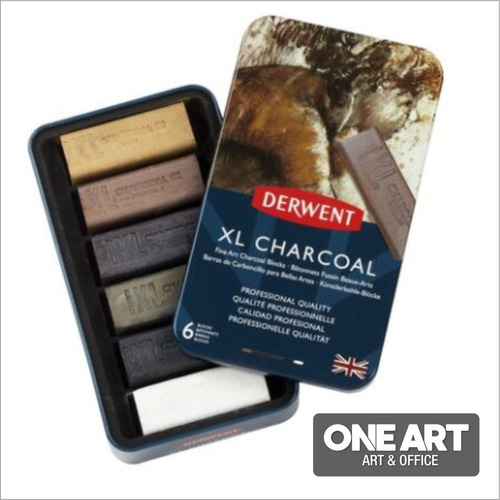 Barras De Carbonillas Charcoal Derwent Xl X 6 En Lata !