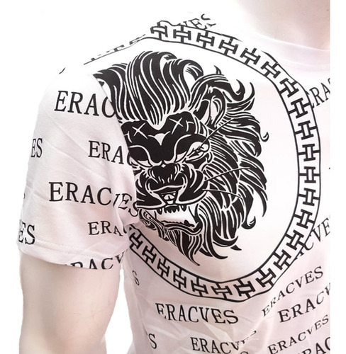 Imagen 3 de 5 de Playera Hombre Estampado D Leon Pedreria Slimfit Manga Corta