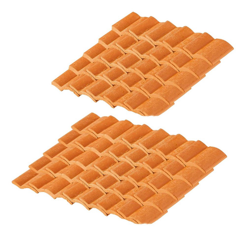 Imagen 5 de 6 de Casa De Muñecas Miniatura Azulejos Ladrillo Rojo Forma S