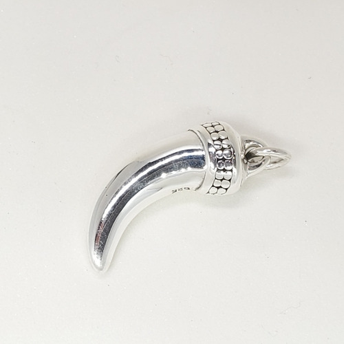 Imagen 3 de 6 de Dije Plata Inflada Cuerno 2 Grs
