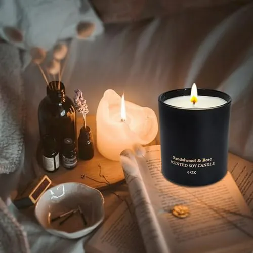 Velas Aromáticas Premium Sándalo Y Rosa .