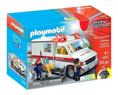 Playmobil City Action Ambulancia Bombero Autobus Luz Sonido