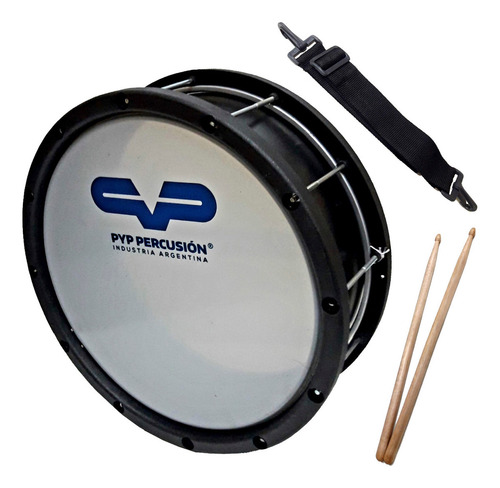 Redoblante Alto 14 Pyp Percusion Murga Comparsa Egresados Casco Verde