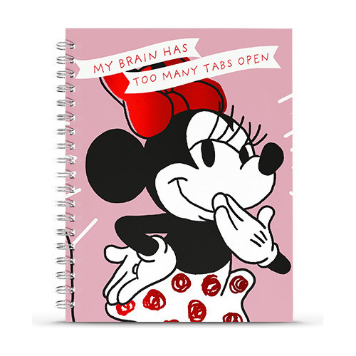Cuaderno A5 Mooving Tapa Dura Minnie Mouse - Tabs Open