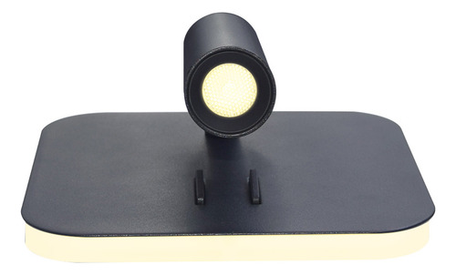 Luz Lectura Led Pared 7w Dirigible Marco Luz Calida 2.8w Neg