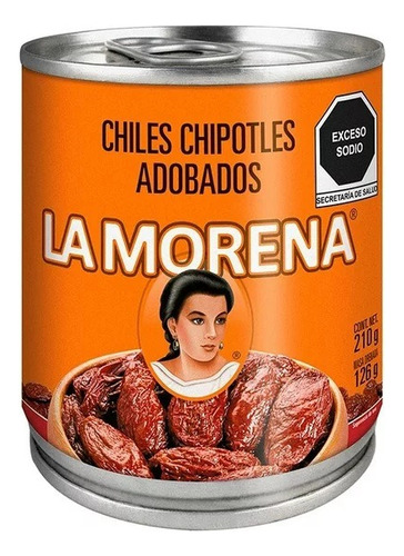 Chiles Chipotles Adobados La Morena 210gr.  