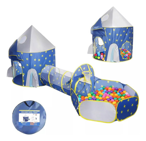 Castillo Carpa Casa Castillo Estrella Para Niños Azul Juego