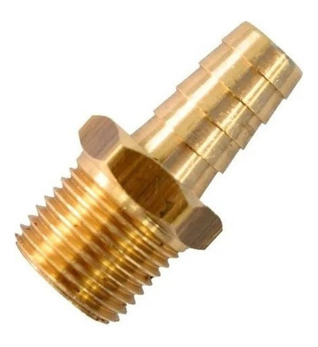 2 Adaptador Em Latão Espigão Rosca Macho 1/4 X Mangueira 1/4