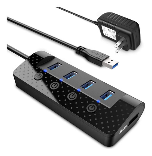 Concentrador Usb 3.0  Atolla Usb Hub Con 4 Puertos De Datos 