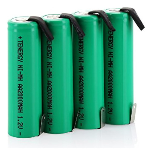 Tenrgy 4 Pack 1.2v 2000mah Nimh Batería Aa Recargable Flat T