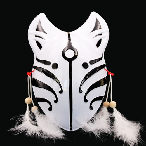 Funda Facial De Anime Fox Fairy Mask Para Kabuki Kitsune Hal