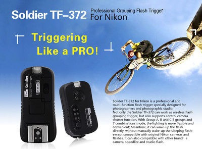 Pixel Tf-372 Soldado Agrupación Flash Trigger Para Nikon D75