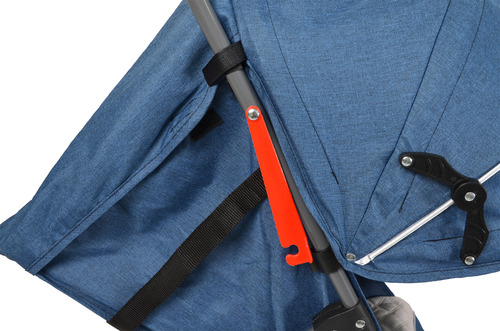 Coche Paragüita Reforzado Bebe Paseo Carrito Bipokids Azul Gris