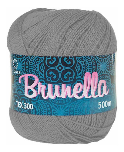 Hilo 100% Algodon Natural Brunella X 6 Ovillos Color Gris Perla 00399