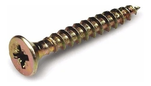 Imagen 5 de 8 de Tornillos Fix Para Madera 5 X 90 X 500 Unidades Dorado