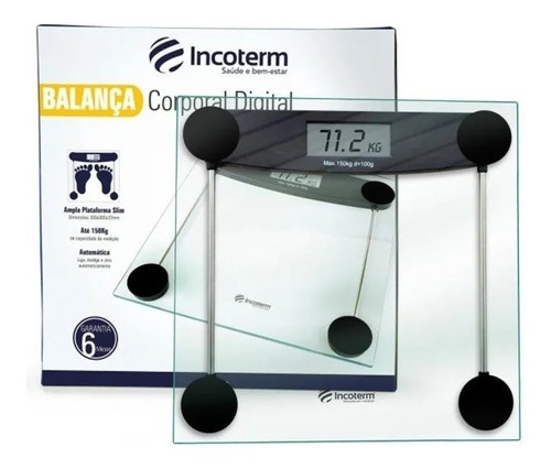 Balança Corporal De Banheiro Vidro Transparente Incoterm 110 220
