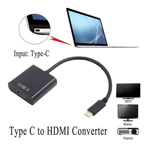Imagen 5 de 7 de Cable Adaptador Usb Tipo C A Hdmi 4k +delivery