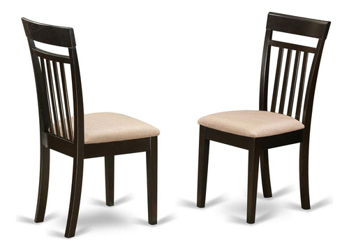 East West Furniture Cac-cap-c - Sillas De Cena, Asiento Tapi