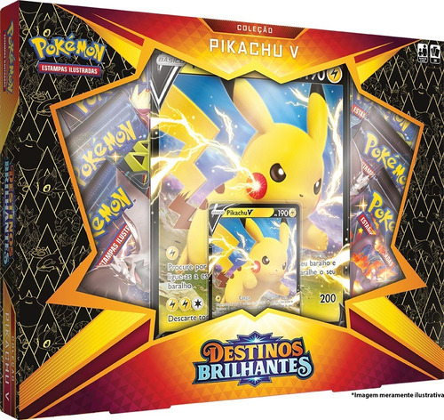Card Game Pokémon Box Destinos Brilhantes Pikachu V Copag