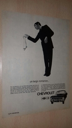 P20 Clipping Antigua Publicidad Automovil Chevrolet Año 1966