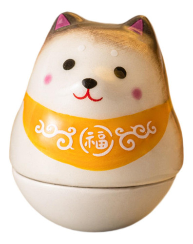 Dog Luco Ceramic Shiba Inu Dolo De Tombler De Amarelo Marrom