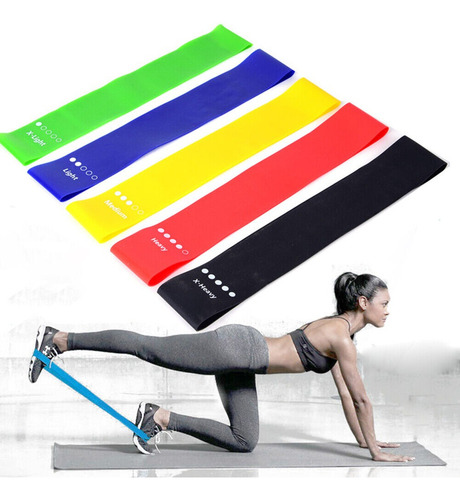 Kit Bandas Ligas De Resistencia Piernas Ejercicio Yoga Gym