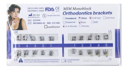 Brackets Metálicos Ortodoncia Mbt X1 Caso