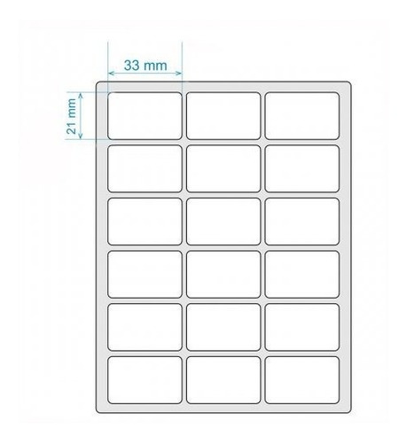 10 Rolos Etiqueta Zebra, Argox, Elgin 33x21 Couchê 3 Colunas