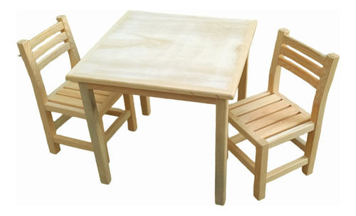 Set De Mesa Y 1 Silla Comedor Infantil Para Niños De Madera 