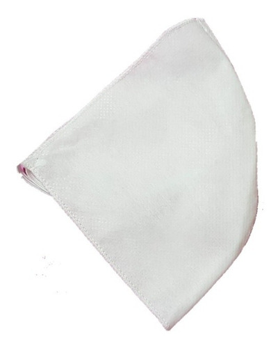 Barbijo Tapaboca Blanco Redondo Lavable C/elastico X 25