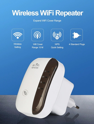 Imagem 4 de 8 de Adaptador Rede Wifi Repetidor Wireless-super Booster