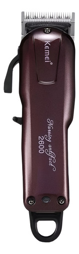 Máquina De Corte Km-2600 + Afeitadora Profesional Barbería Color Rojo