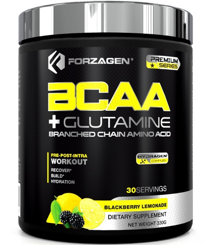 Imagen 1 de 4 de Bcaa + Glutamina Forzagen Aminoácidos Esenciales Fitness