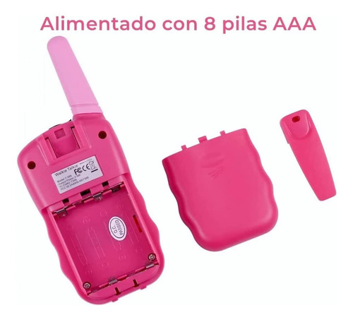 2 Pzas Walkie Talkies Para Niñas, 3km Largo Alcance Radios