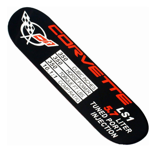 Emblema De Consola Con Placa De Datos C5 Corvette Spec Id, P