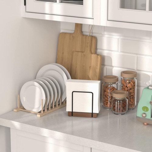 Servilletero Para Mesa Para Toda La Cocina Estilo Rustico Black & Brown