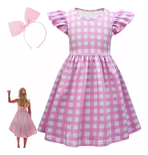 Fantasia Barbie Escola Princesa Vestido Cosplay Filme Pink