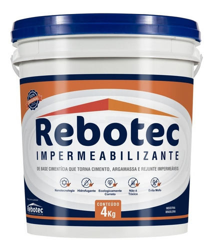 4 Kg Rebotec Impermeabilizante Pronta Entrega Zona Sul De Sp