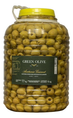 Aceitunas Verdes Desc. Green Olive N° 000 X 4 Kg. Garrafa