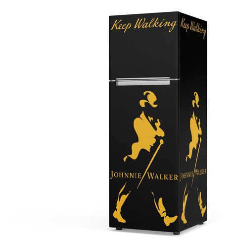 Adesivo De Geladeira Johnnie Walker Black Label Keep Walking