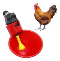 Comprar 10 Bebedouros Automáticos P\u002F Aves Galinha Codorna Etc Cor Vermelho Foto