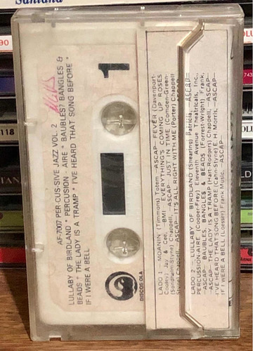 Cassette Per-cus-sive Jazz Vol. 2. 1961. Nacional (Usado)