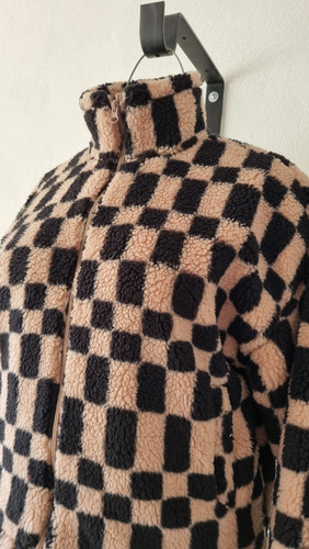 Chamarra Abrigo Polar Bomber Fuzzy Retro Mujer Talla S - M