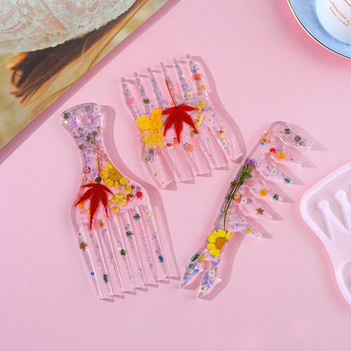 3 Molde De Peine De Silicona Transparente Para El Cabello,