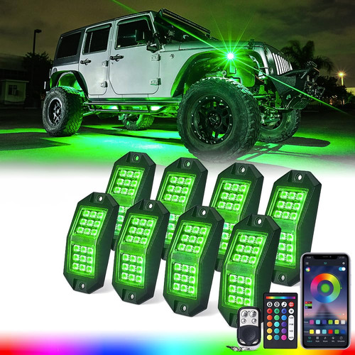 Xprite 8 Pods Rock Lights Wide Angle Bluetooth Rgb