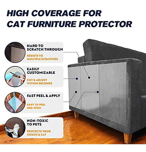 Imagen 2 de 5 de Gamurry - Protector De Sofa Para Gatos, Protectores De Mueb
