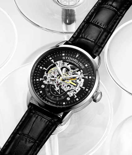 Stuhrling Original Reloj Automático Esqueleto - Negro ...