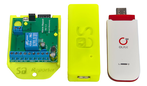 Combo Comunicador Universal Ip Via Chip 4g Mysmartalarm Amarillo