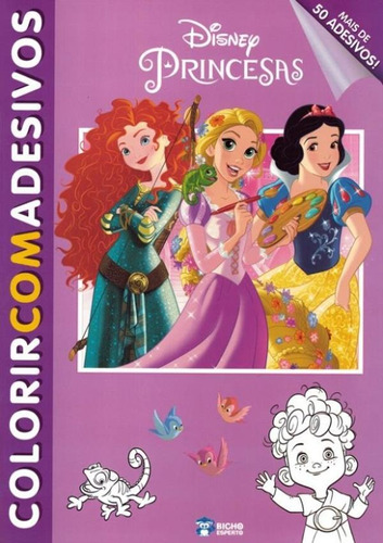 Livro De Colorir Com Adesivos Disney - Princesas